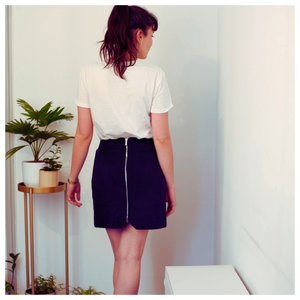 jupe en cuir vegan